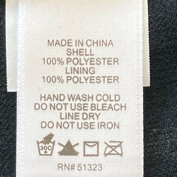 1 State Black Metallic Silver Foil Print Top SM Sheer Fairy Romantic Goth Witchy - Picture 7 of 8